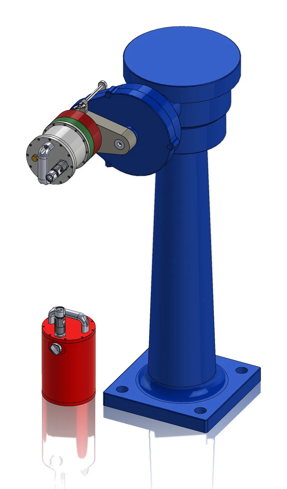 Portable motor operator on a sluice gate stand